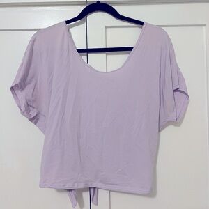 Lululemon- Purple T-shirt with tie in the back